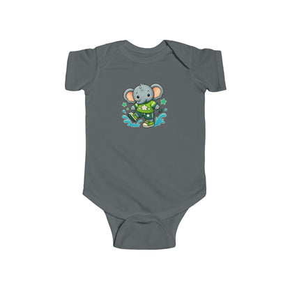 Baby Splash & Dash Elephants Short Sleeve Bodysuit