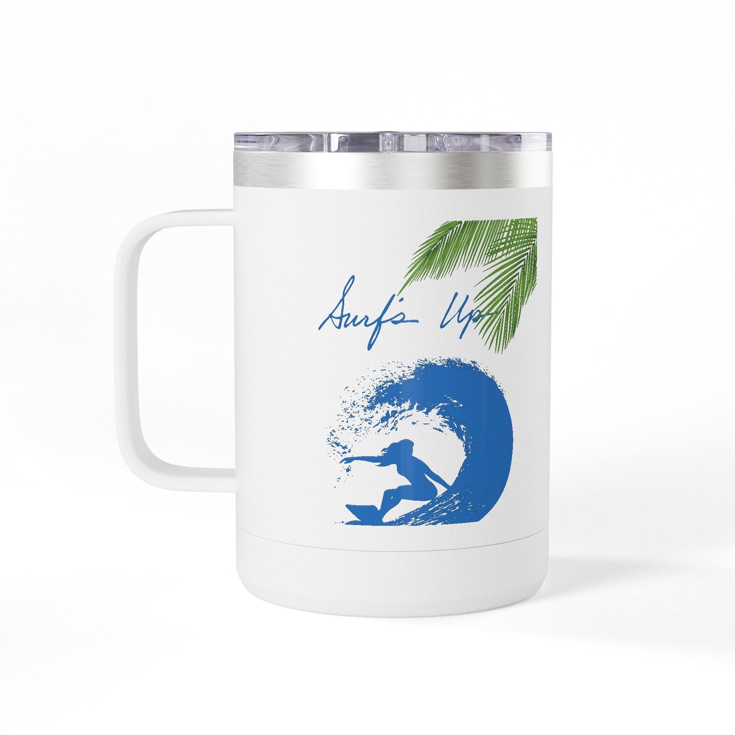 Surfing  Girl Mug Tumbler, 15oz