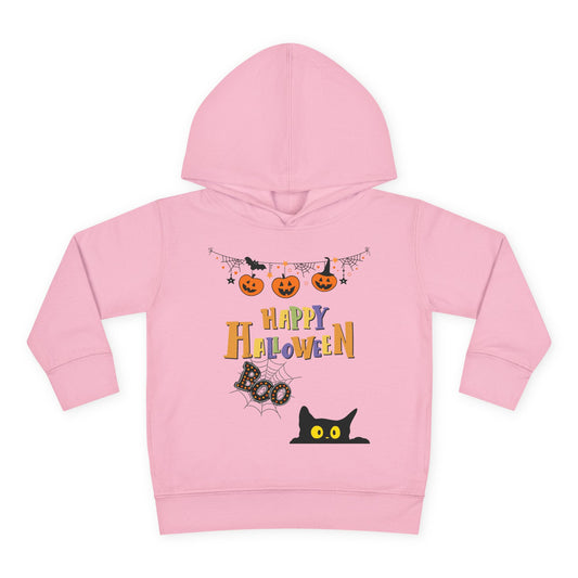 Toddler Black Cat & Pumpkin Patch Fleece Hoodie