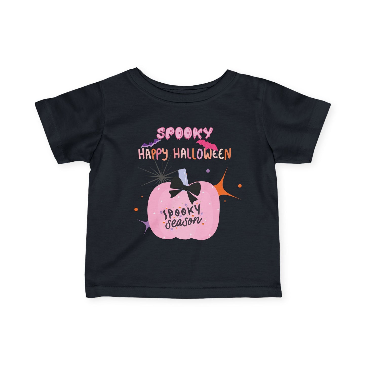 Baby Pretty in Pink Spooky Season Tee