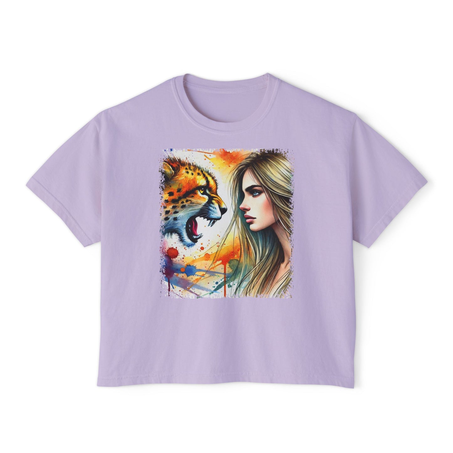 PERSONALIZE She Runs with No Fear - Oversized Boxy Fit Graphic T-shirt