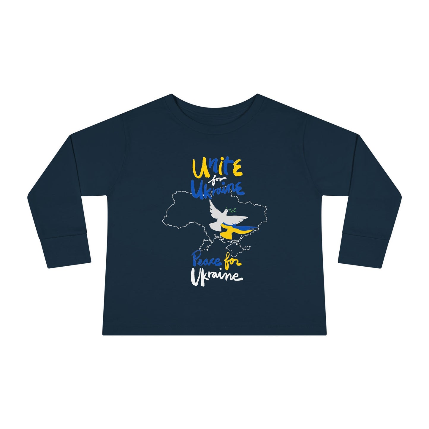 Toddler Unite Ukraine Design Long Sleeve Tee