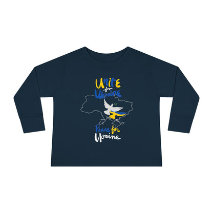Toddler Unite Ukraine Design Long Sleeve Tee