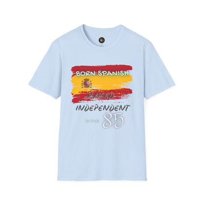 PERSONALIZE Born Spanish Unisex Cotton T-Shirt - Independent Spirit Tee