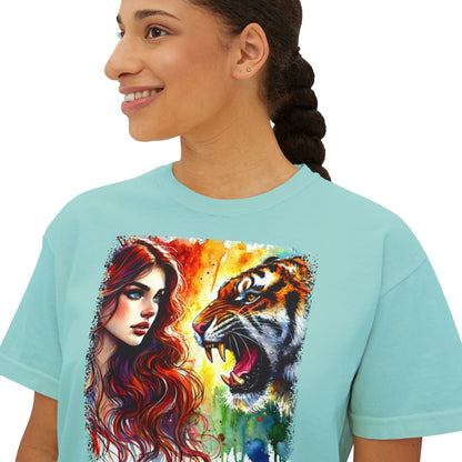 PERSONALIZE The Brave and the Beautiful - Oversized Boxy Fit Graphic T-shirt