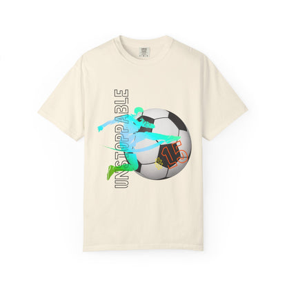 PERSONALIZE Unisex Soccer Classic Kick Garment-Dyed T-shirt