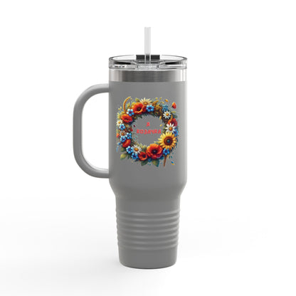 Ukrainian Girl Forever Insulated Travel Mug, 40oz