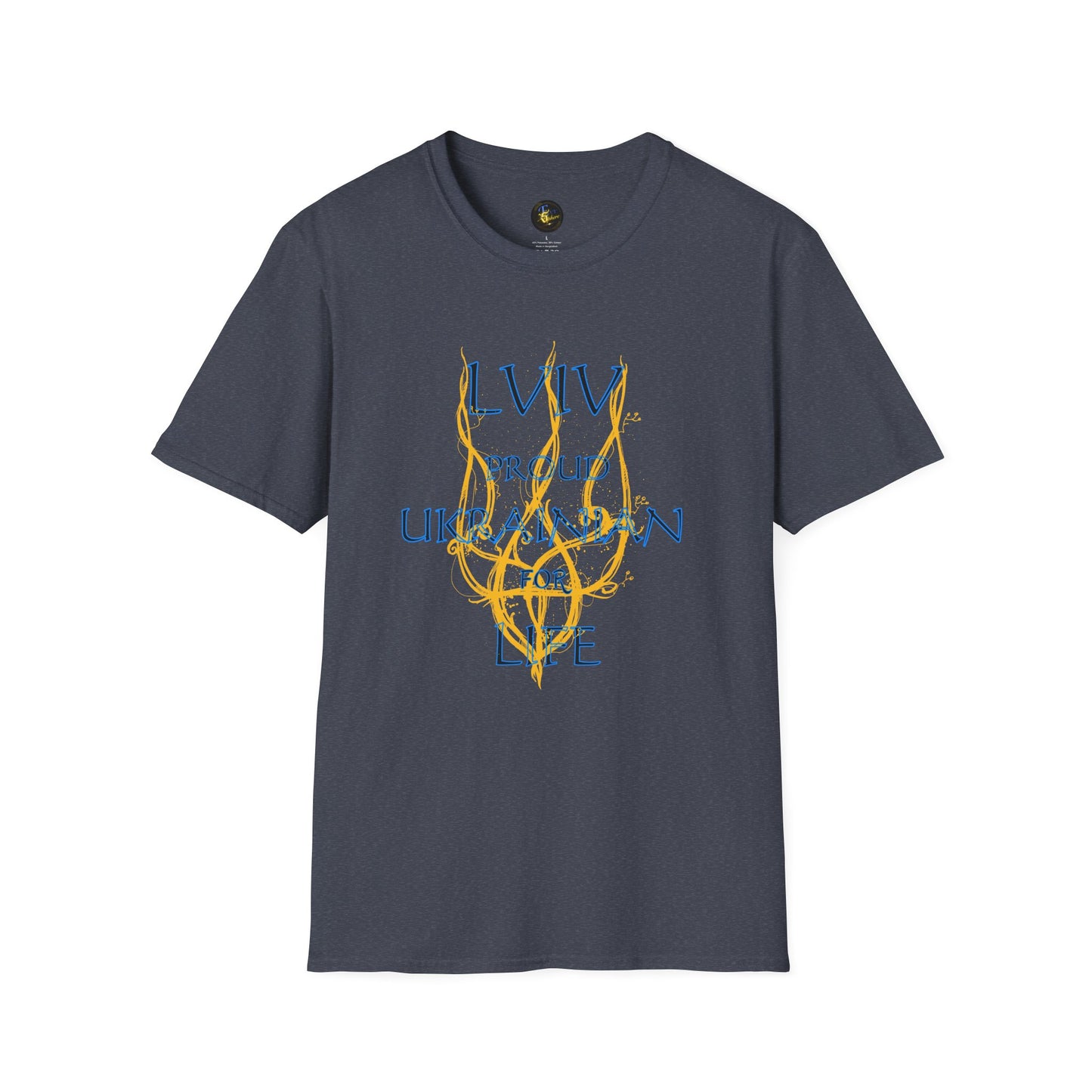 PERSONALIZE Trident of Flame – Slava Ukraini - Unisex Cotton T-Shirt