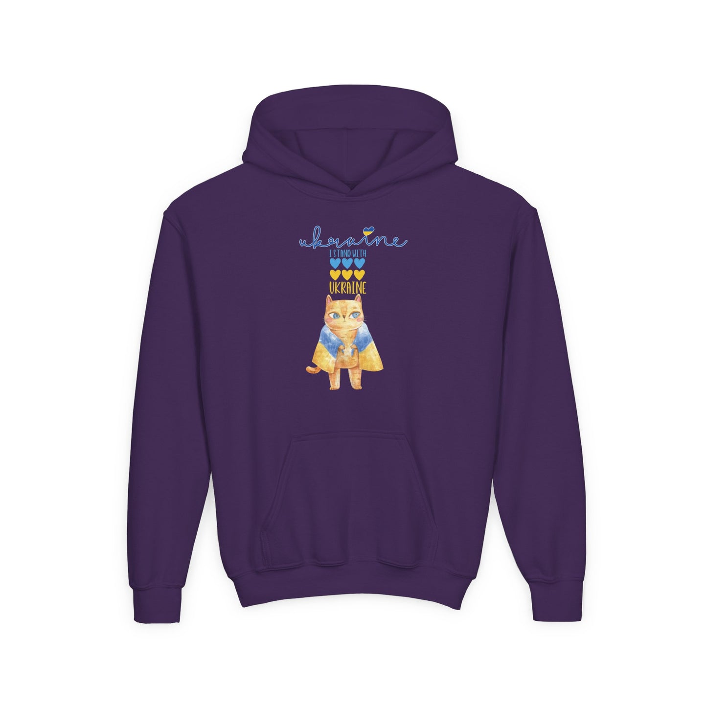 Kids Pride in Blue & Yellow Heavy Blend Cozy Hoodie