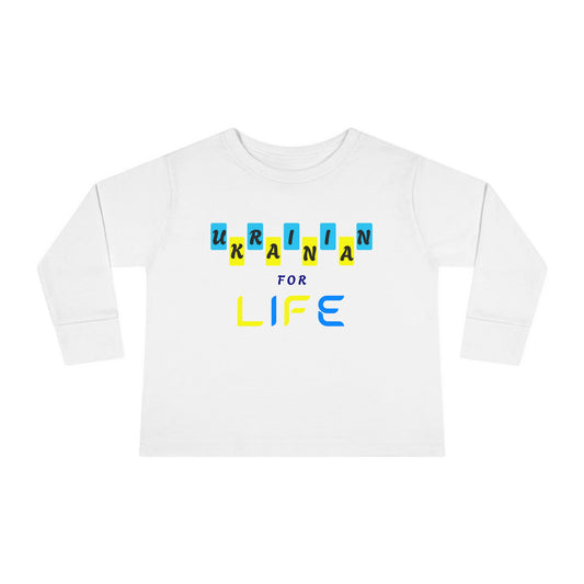 Toddler Long Sleeve Ukrainian for Life Tee