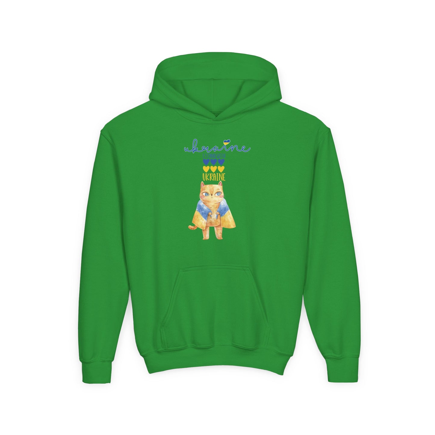 Kids Pride in Blue & Yellow Heavy Blend Cozy Hoodie