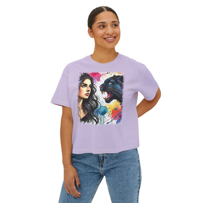 PERSONALIZE Still as the Huntress - Oversized Boxy Fit Graphic T-shirt