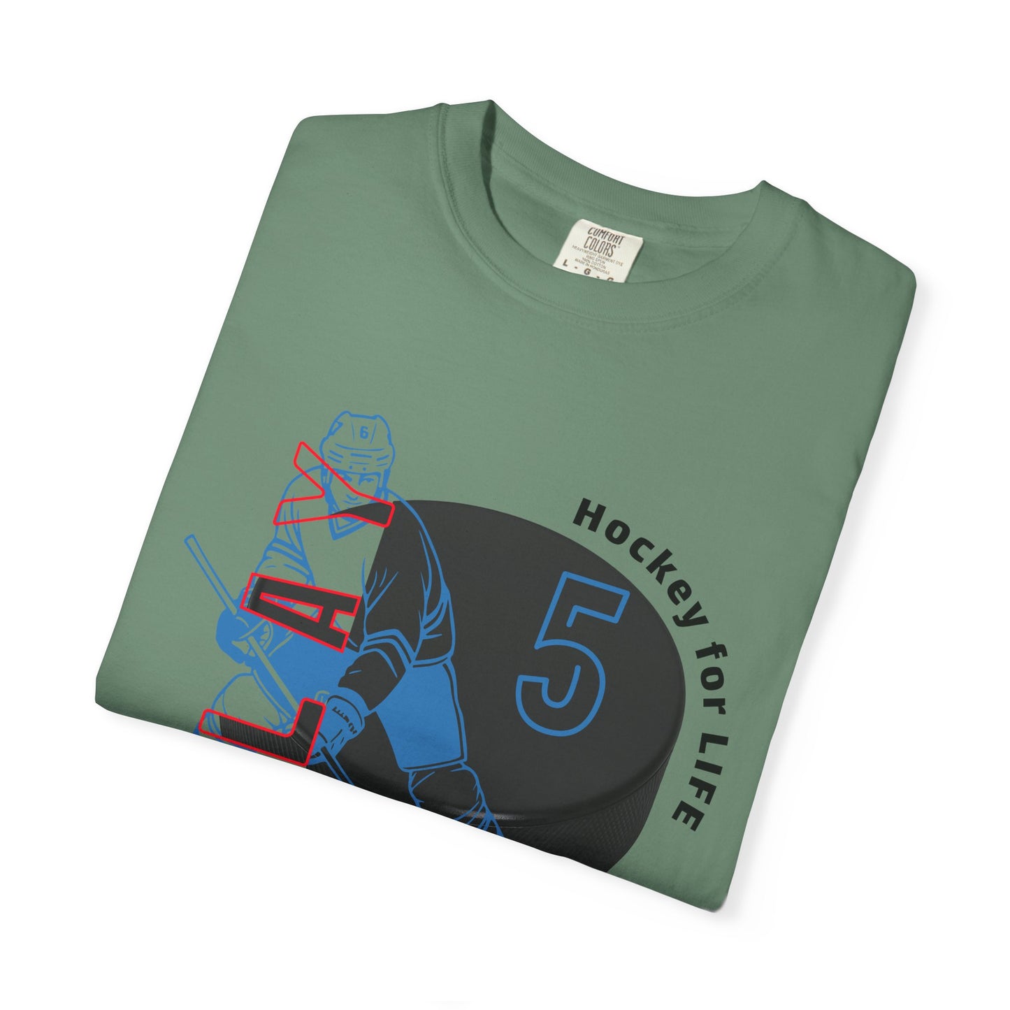 PERSONALIZE Men's Hockey Player Garment-Dyed T-shirt Always in Play Mode