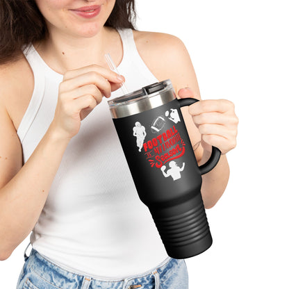Football Season Touchdown Sporty Insulated Travel Mug, 40oz