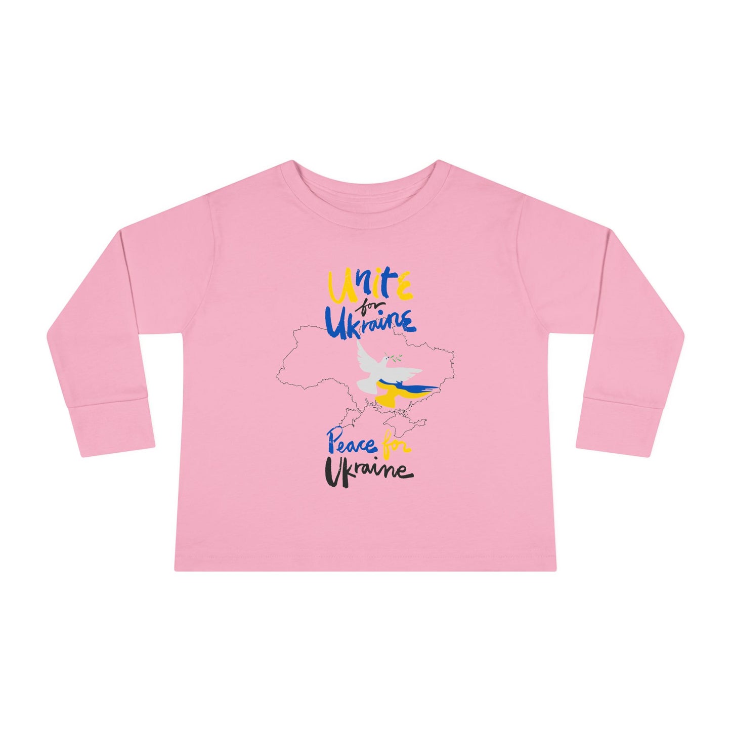 Toddler Unite Ukraine Design Long Sleeve Tee