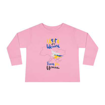 Toddler Unite Ukraine Design Long Sleeve Tee