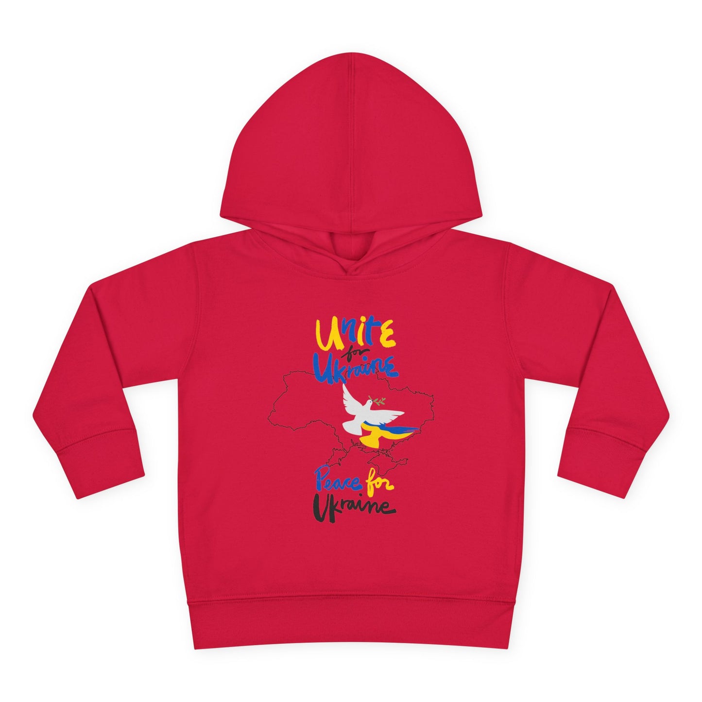 Toddler Peace for Ukraine Design Fleece Hoodie