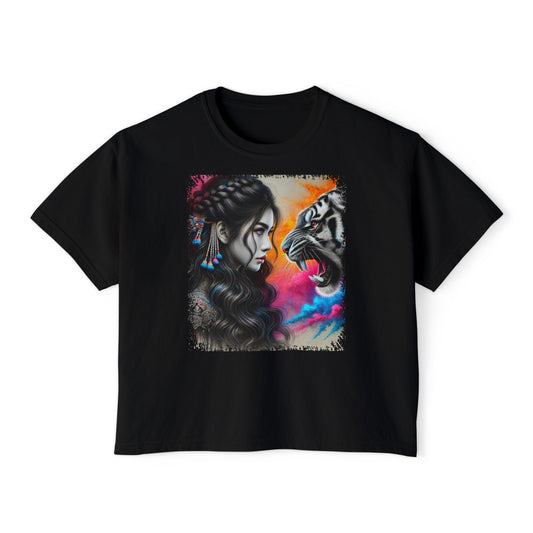 PERSONALIZE Tiger’s Mirror Oversized Boxy Fit Graphic T-shirt