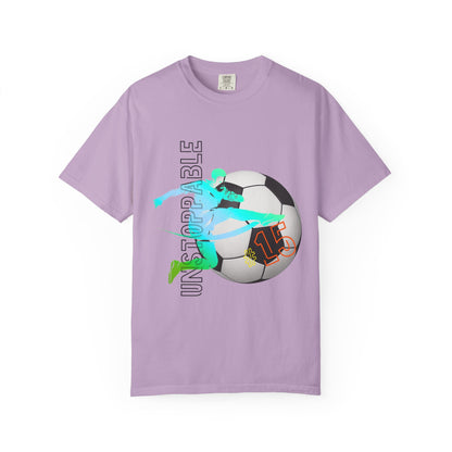 PERSONALIZE Unisex Soccer Classic Kick Garment-Dyed T-shirt