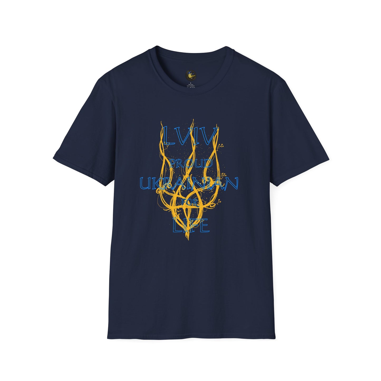PERSONALIZE Trident of Flame – Slava Ukraini - Unisex Cotton T-Shirt