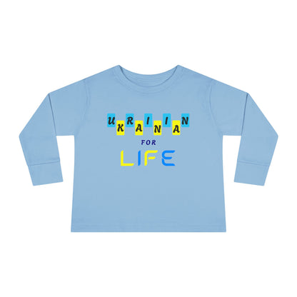 Toddler Long Sleeve Ukrainian for Life Tee