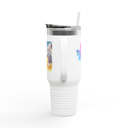 Ukrainian Wild Spirit  Girl Travel Mug, 40oz