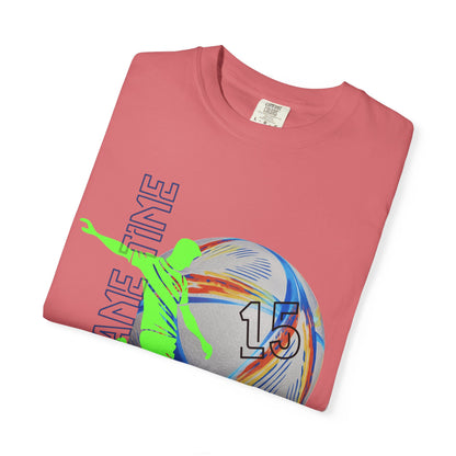 Personalize Unisex Soccer Blaze Control Garment-Dyed T-shirt