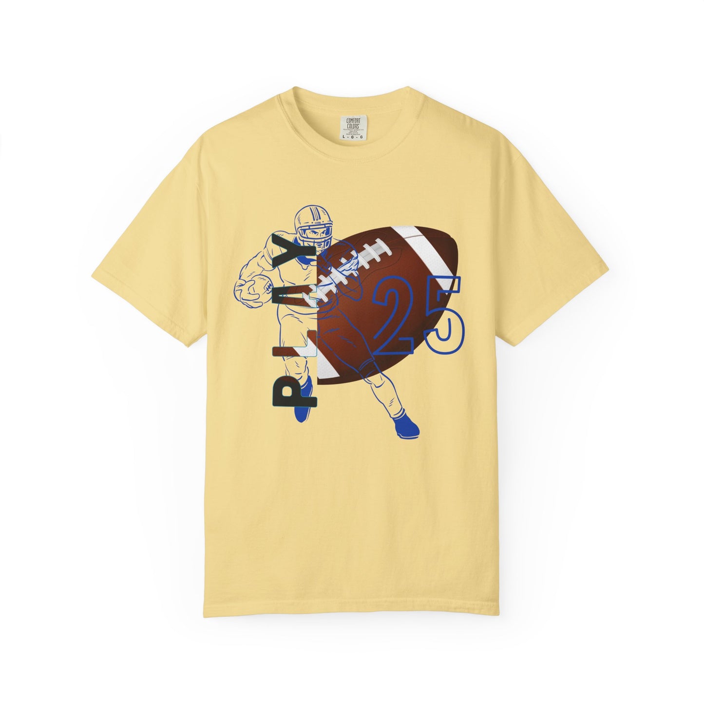Personalize Unisex Football Garment-Dyed T-shirt