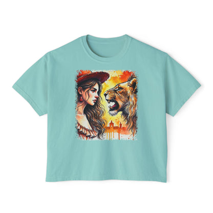 PERSONALIZE Staring Down Majesty Oversized Boxy Fit Graphic T-shirt