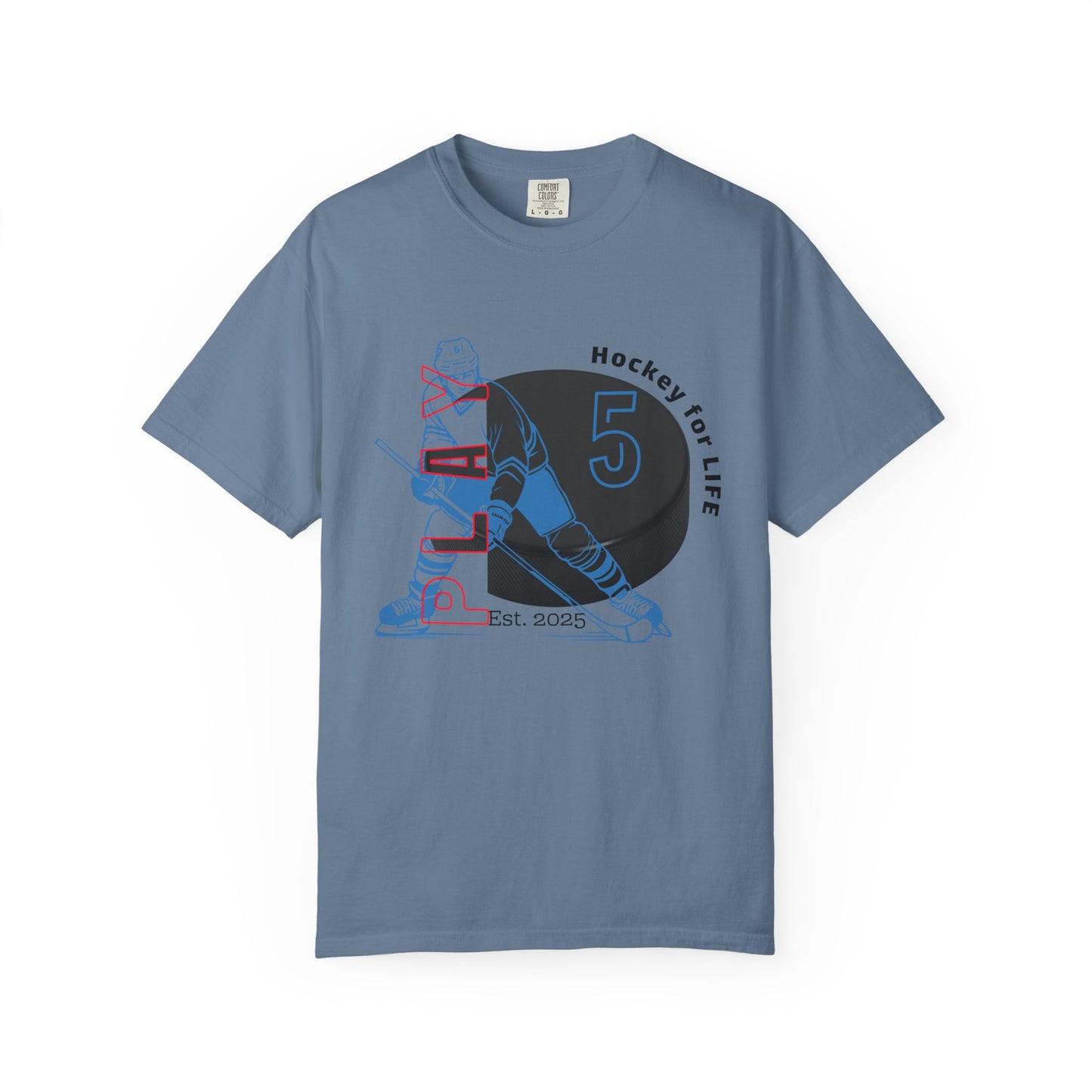 PERSONALIZE Men's Hockey Player Garment-Dyed T-shirt Always in Play Mode