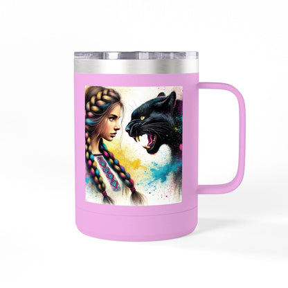 Ukrainian Wild Spirit Girl Mug Tumbler, 15oz