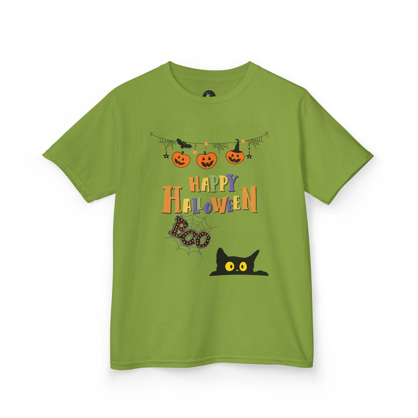 Kids Black Cat & Pumpkin Patch Tee