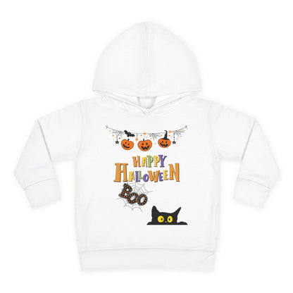 Toddler Black Cat & Pumpkin Patch Fleece Hoodie