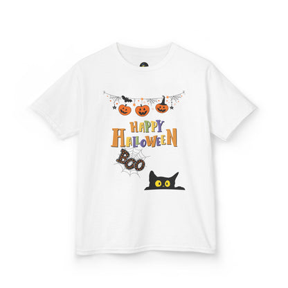 Kids Black Cat & Pumpkin Patch Tee