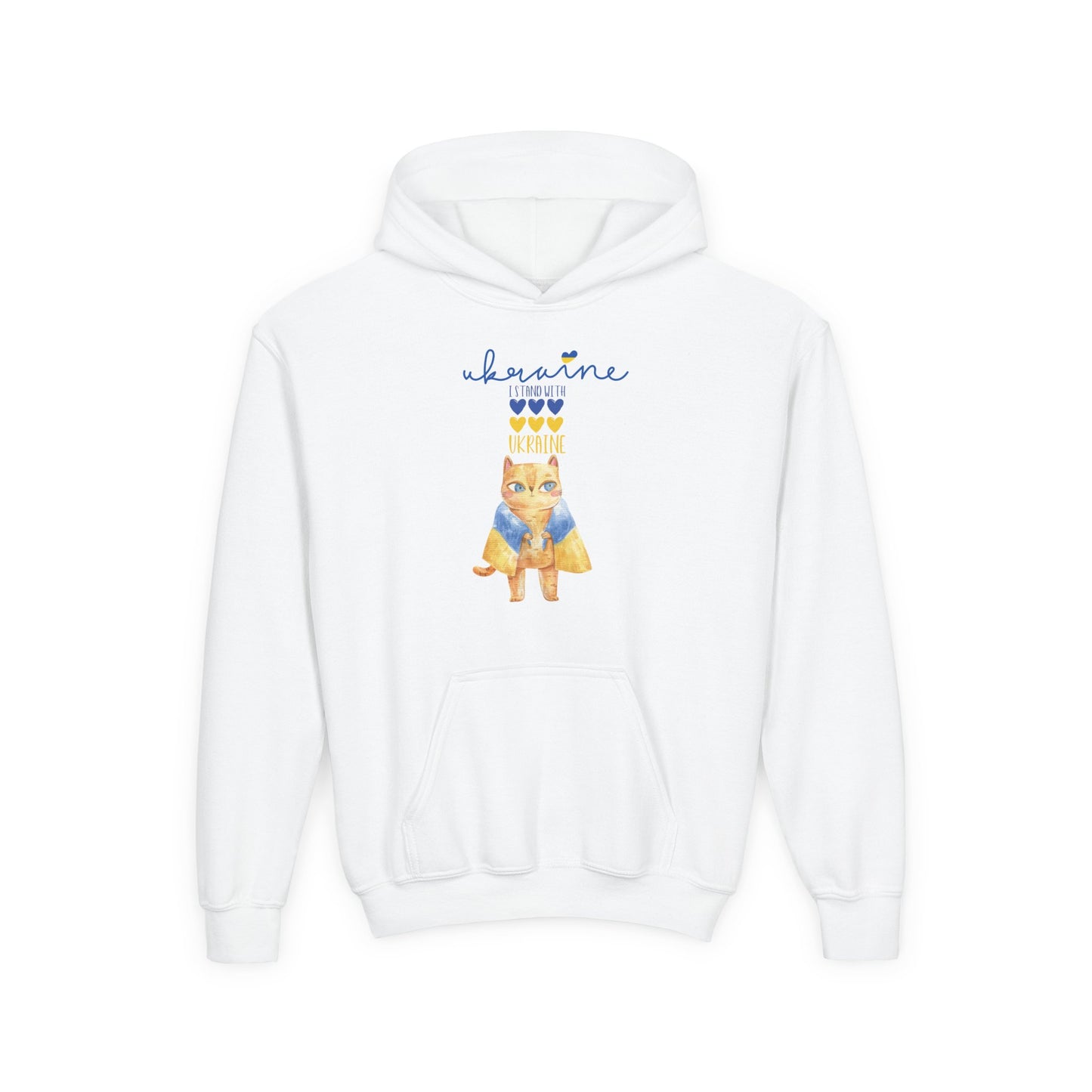Kids Pride in Blue & Yellow Heavy Blend Cozy Hoodie