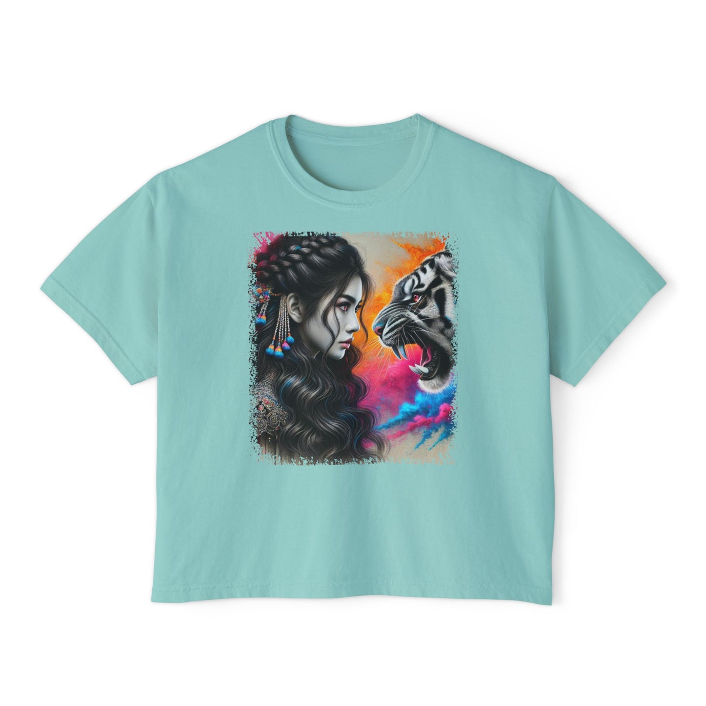 PERSONALIZE Tiger’s Mirror Oversized Boxy Fit Graphic T-shirt