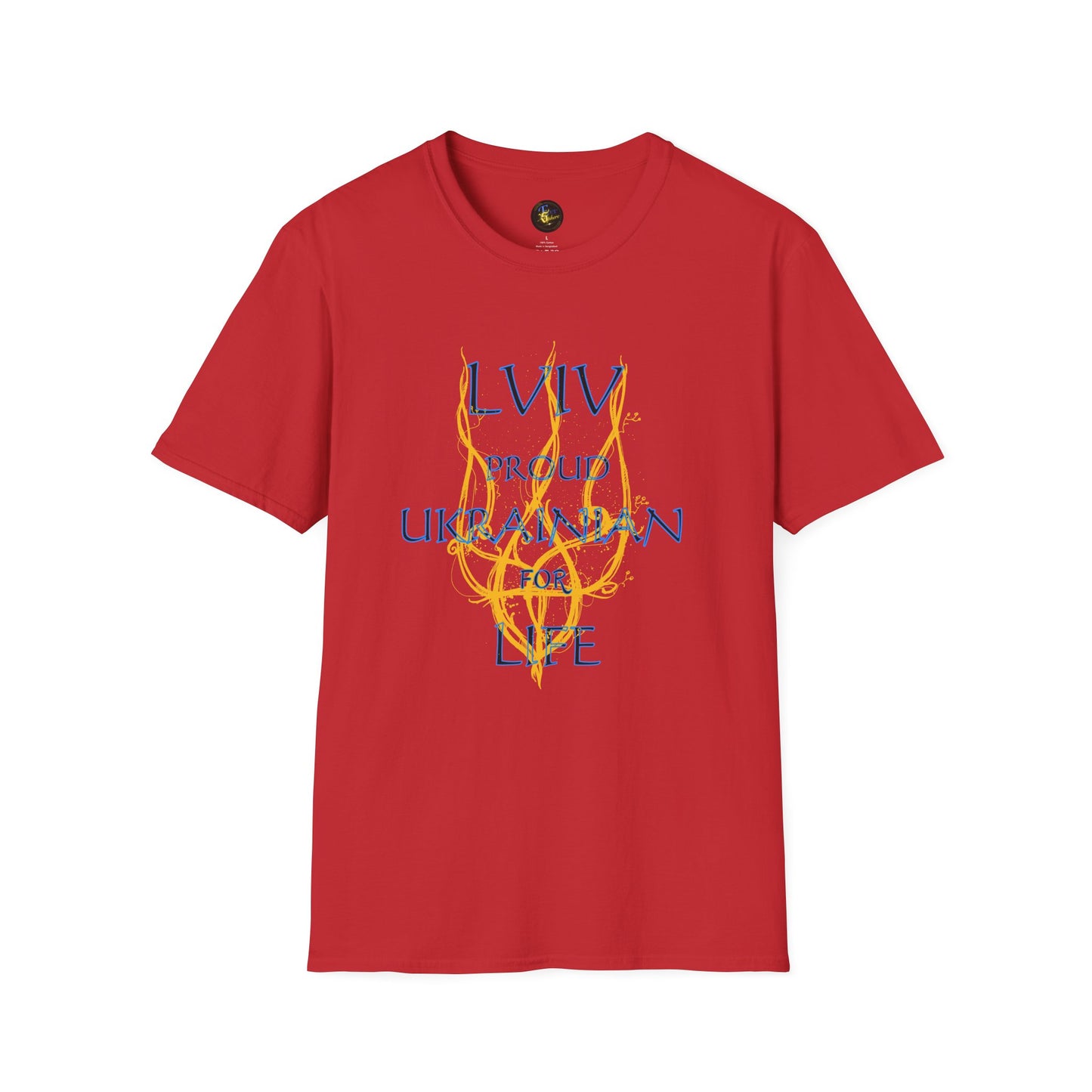PERSONALIZE Trident of Flame – Slava Ukraini - Unisex Cotton T-Shirt