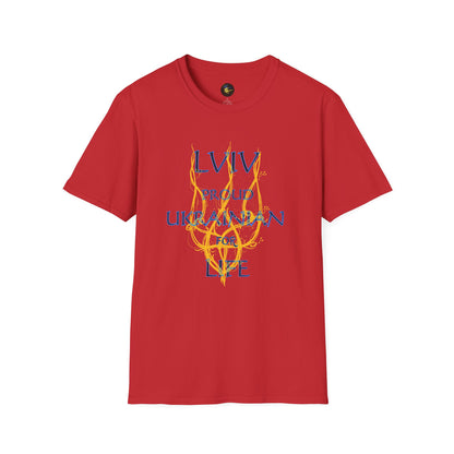 PERSONALIZE Trident of Flame – Slava Ukraini - Unisex Cotton T-Shirt