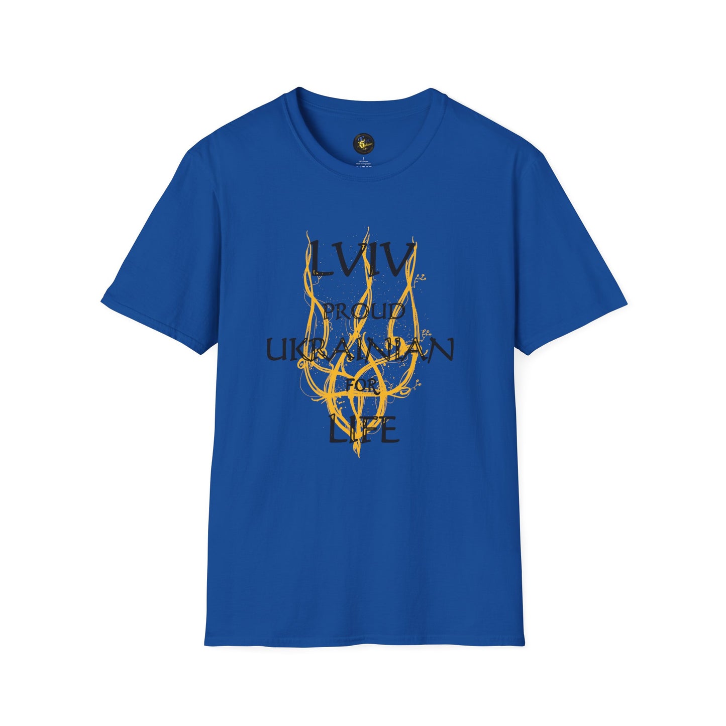 PERSONALIZE Trident of Flame – Slava Ukraini - Unisex Cotton T-Shirt
