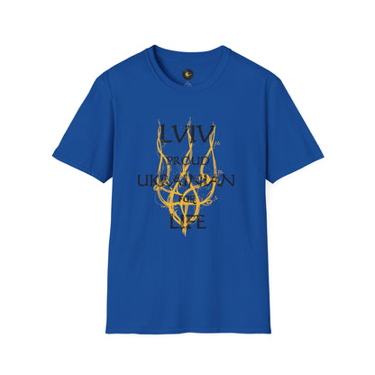 PERSONALIZE Trident of Flame – Slava Ukraini - Unisex Cotton T-Shirt