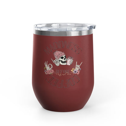 Skull Madness with Flowers Travel Mug 12oz