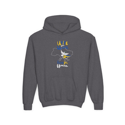 Kids Peace for Ukraine Heavy Blend Cozy Hoodie