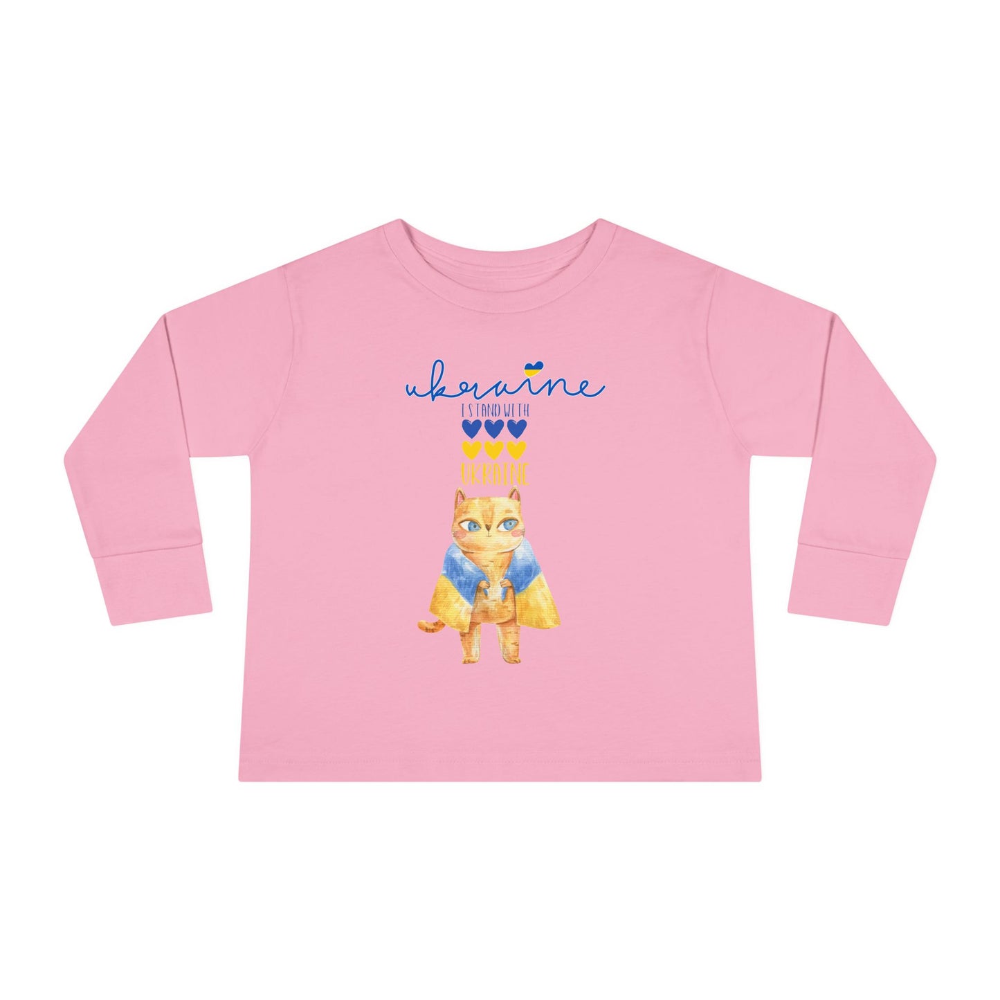 Toddler Long Sleeve Tee with Pride in Blue & Yellow Design