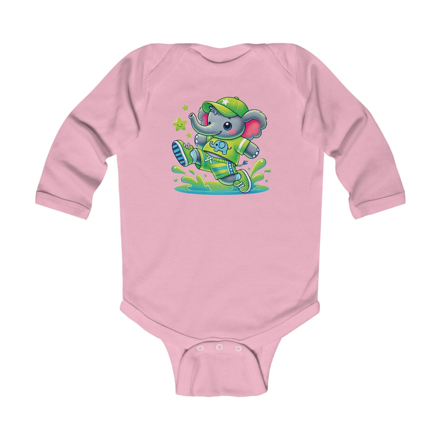 Baby Bright Stars & Big Smiles Long Sleeve Bodysuit