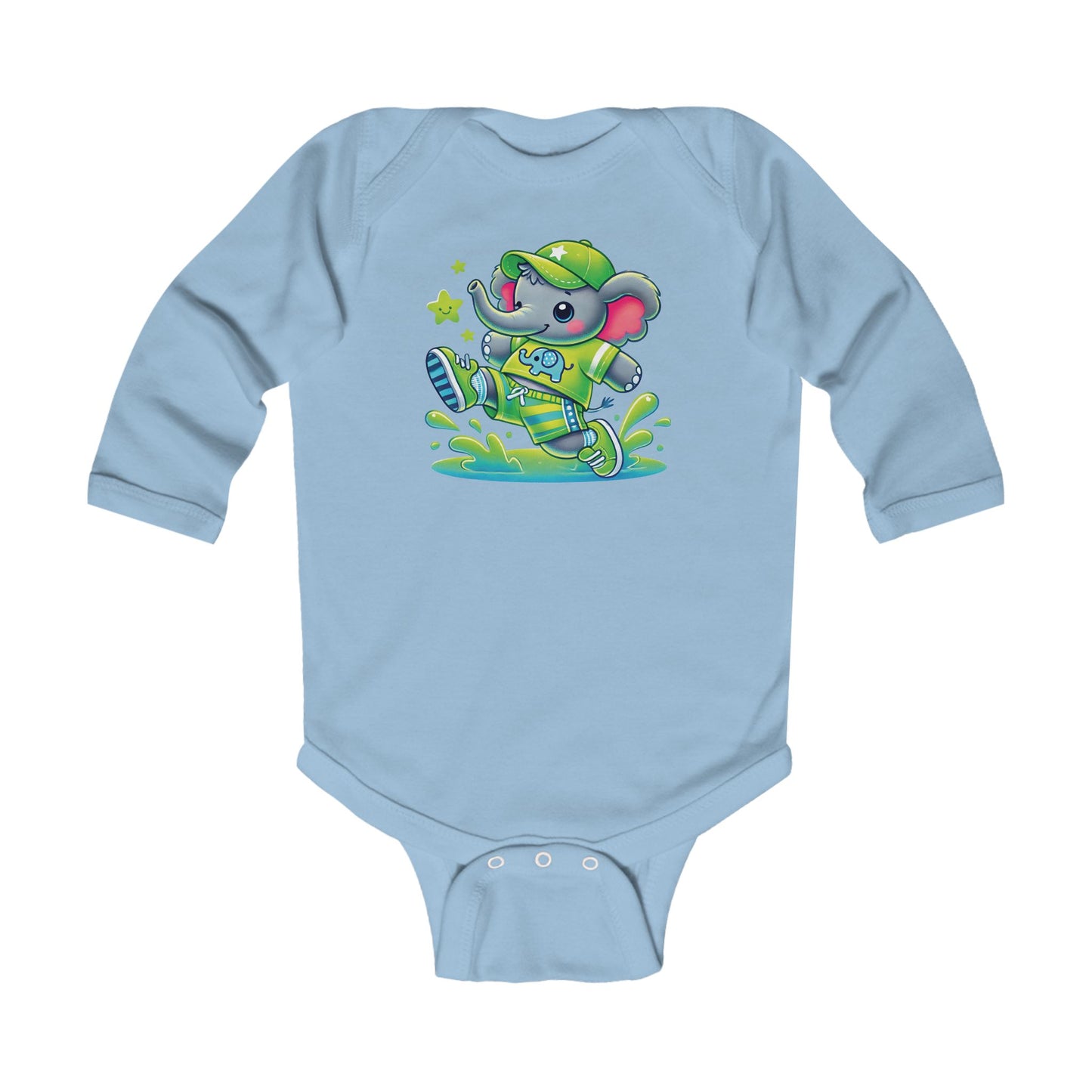 Baby Bright Stars & Big Smiles Long Sleeve Bodysuit