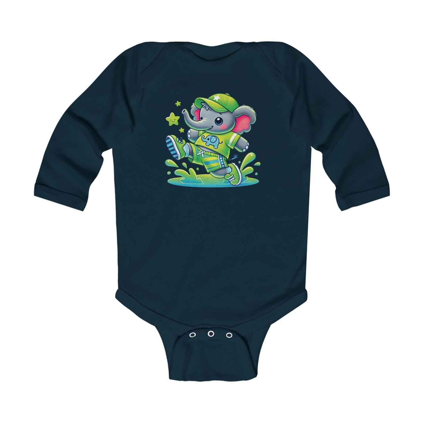 Baby Bright Stars & Big Smiles Long Sleeve Bodysuit