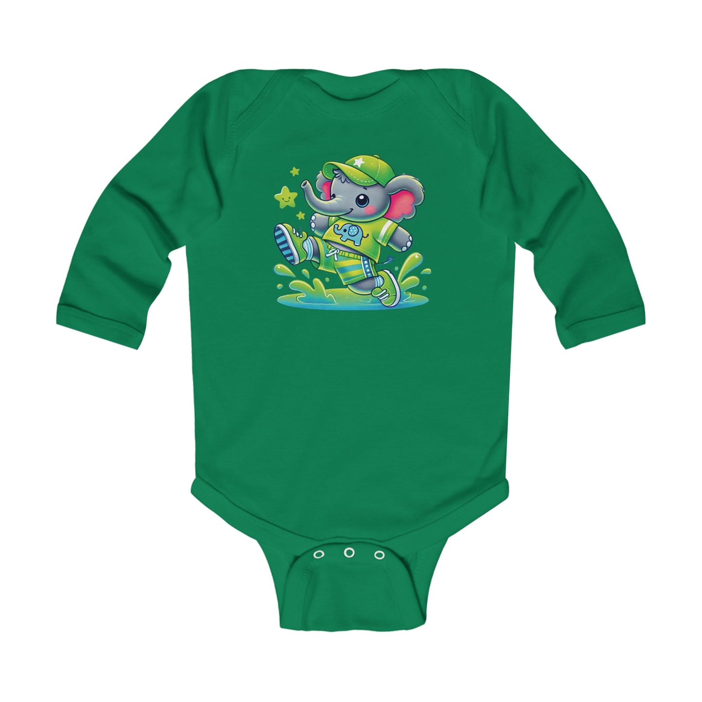 Baby Bright Stars & Big Smiles Long Sleeve Bodysuit