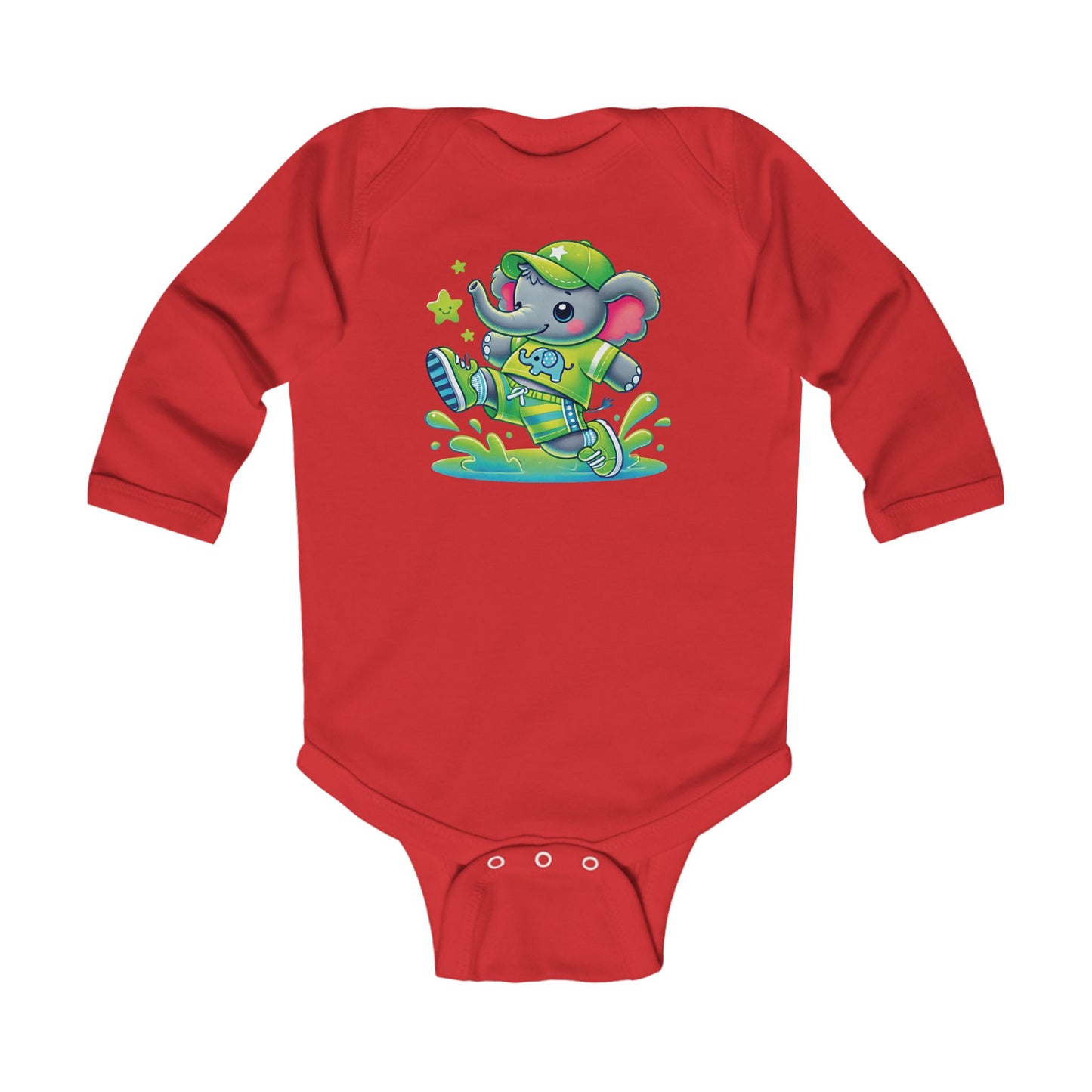 Baby Bright Stars & Big Smiles Long Sleeve Bodysuit