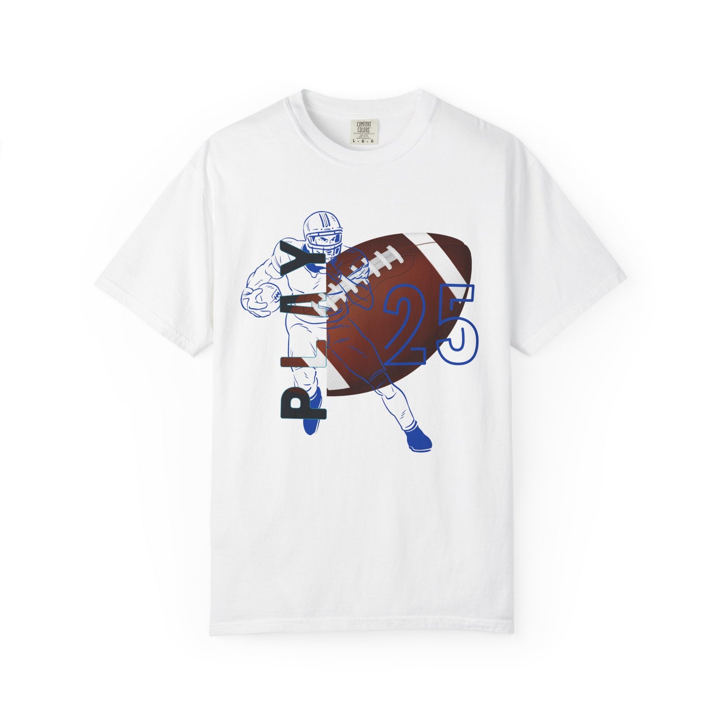 Personalize Unisex Football Garment-Dyed T-shirt
