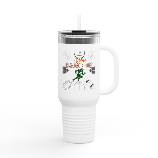 Game On  Football Season Sporty Insulated Travel Mug, 40oz